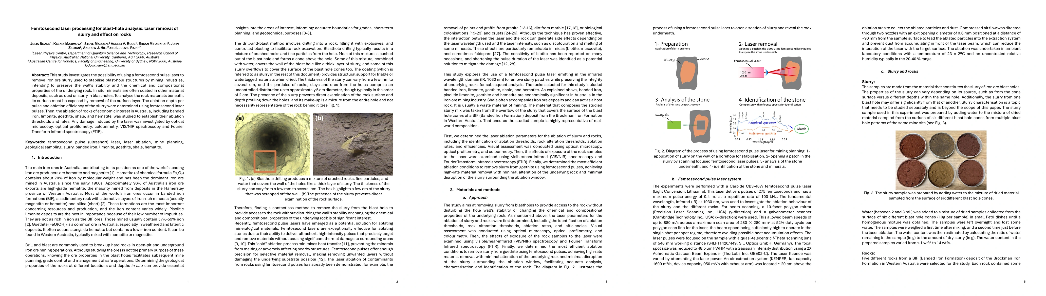 Thumbnail for Femtosecond laser processing for blast-hole analysis: laser removal of
  slurry and effect on rocks
