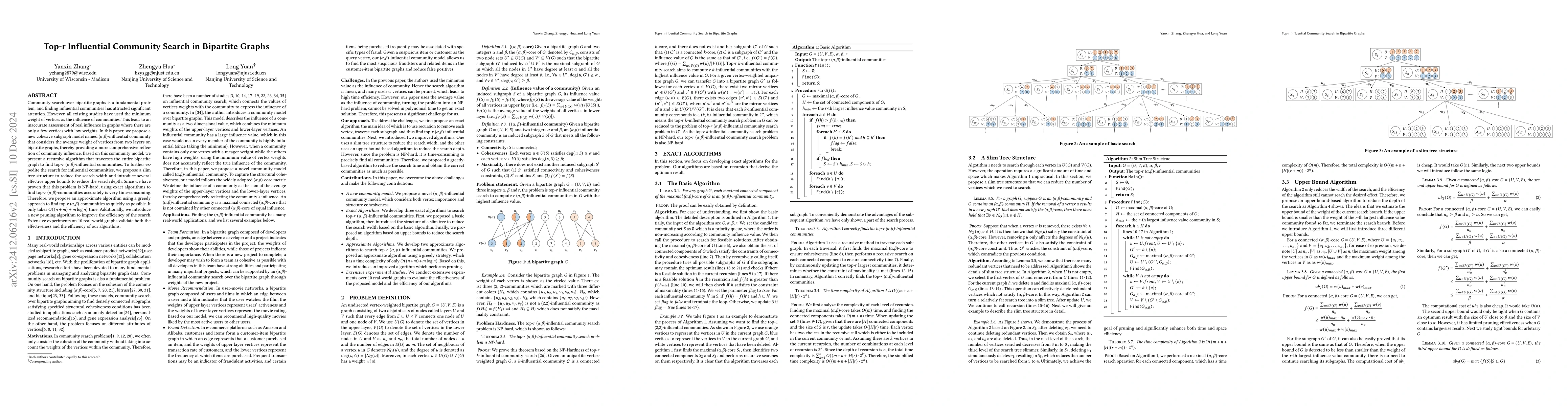 Thumbnail for Top-r Influential Community Search in Bipartite Graphs