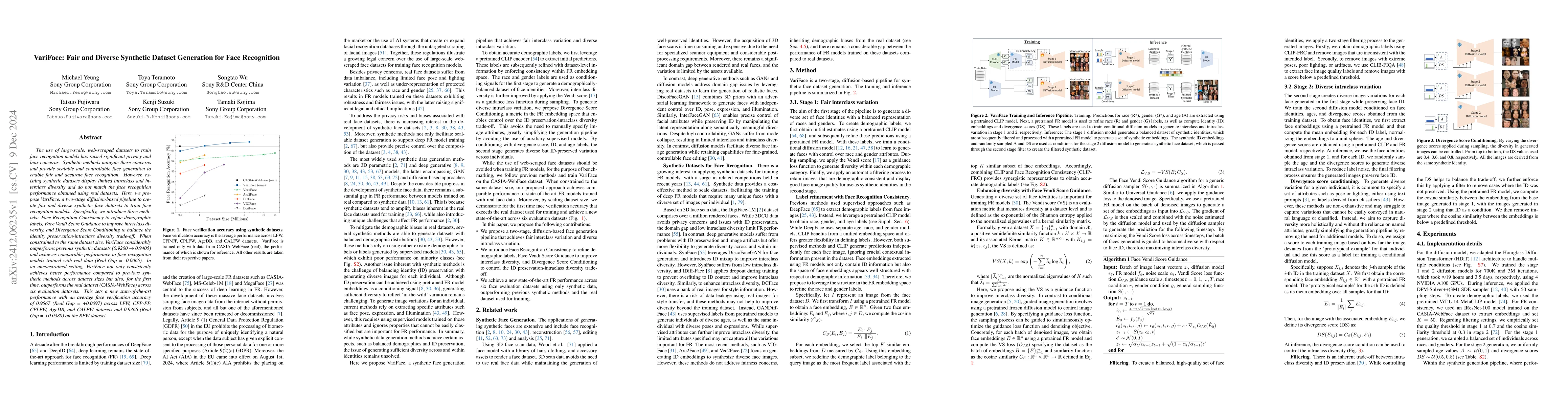 Thumbnail for VariFace: Fair and Diverse Synthetic Dataset Generation for Face
  Recognition