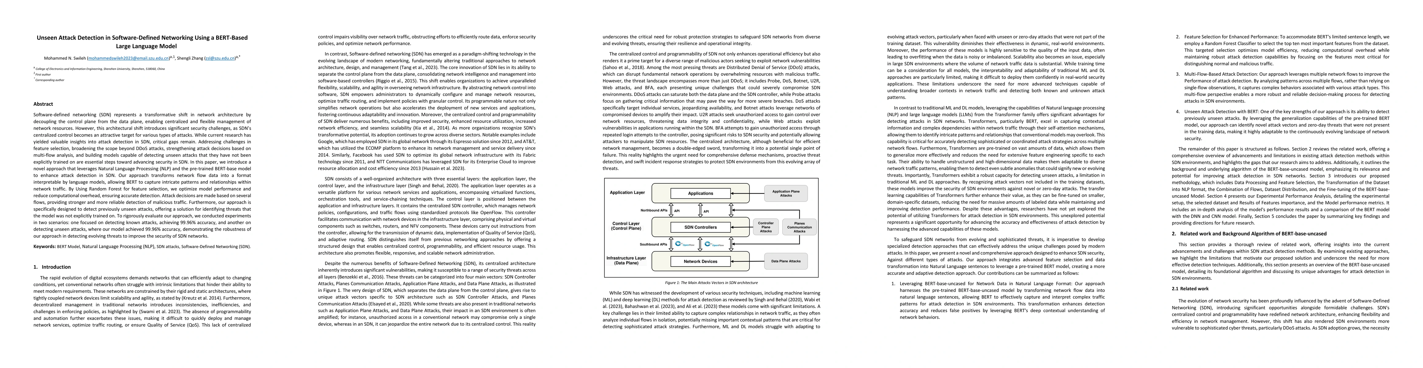 Thumbnail for Unseen Attack Detection in Software-Defined Networking Using a
  BERT-Based Large Language Model