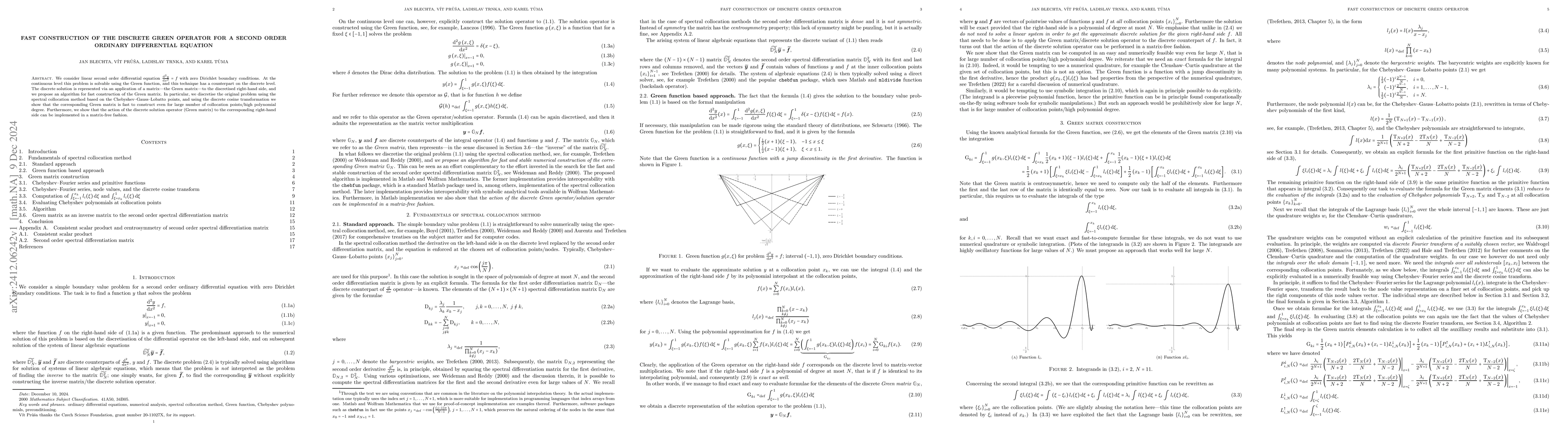 Thumbnail for Fast construction of the discrete Green operator for a second order
  ordinary differential equation