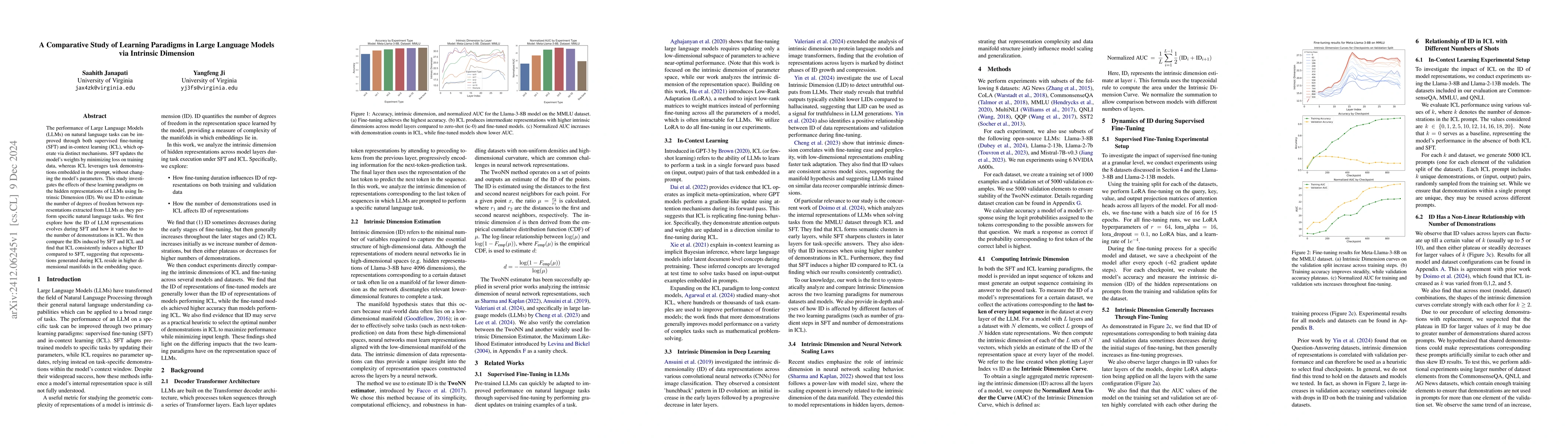 Thumbnail for A Comparative Study of Learning Paradigms in Large Language Models via
  Intrinsic Dimension