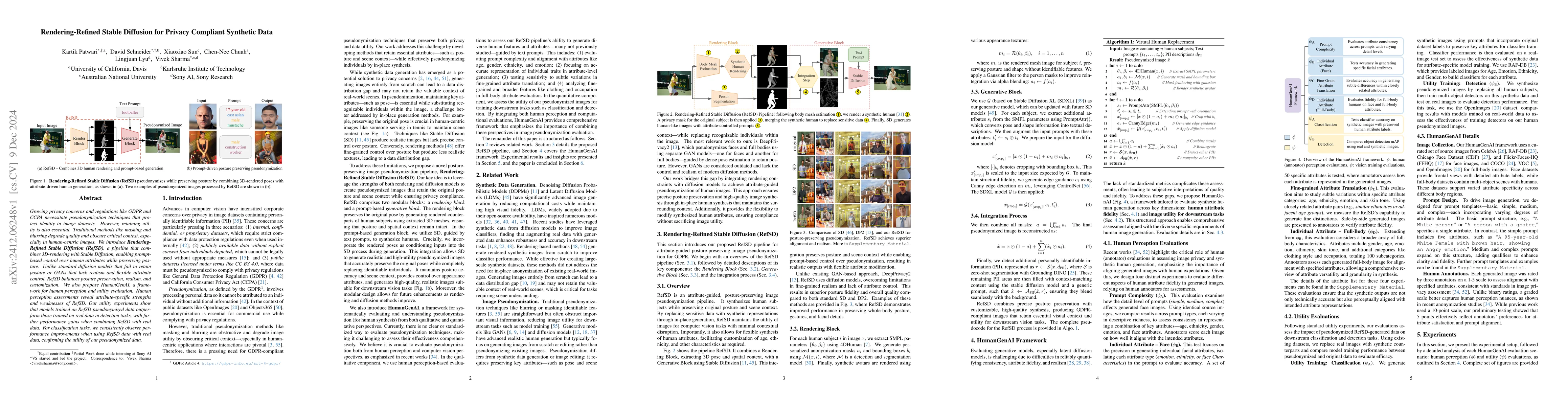 Thumbnail for Rendering-Refined Stable Diffusion for Privacy Compliant Synthetic Data