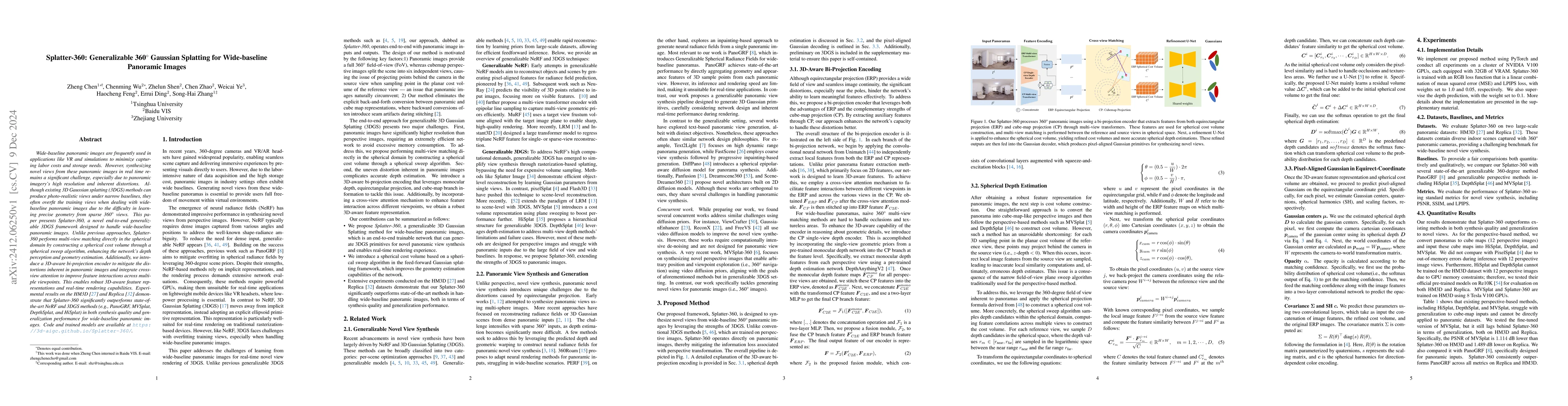 Thumbnail for Splatter-360: Generalizable 360$^{\circ}$ Gaussian Splatting for
  Wide-baseline Panoramic Images