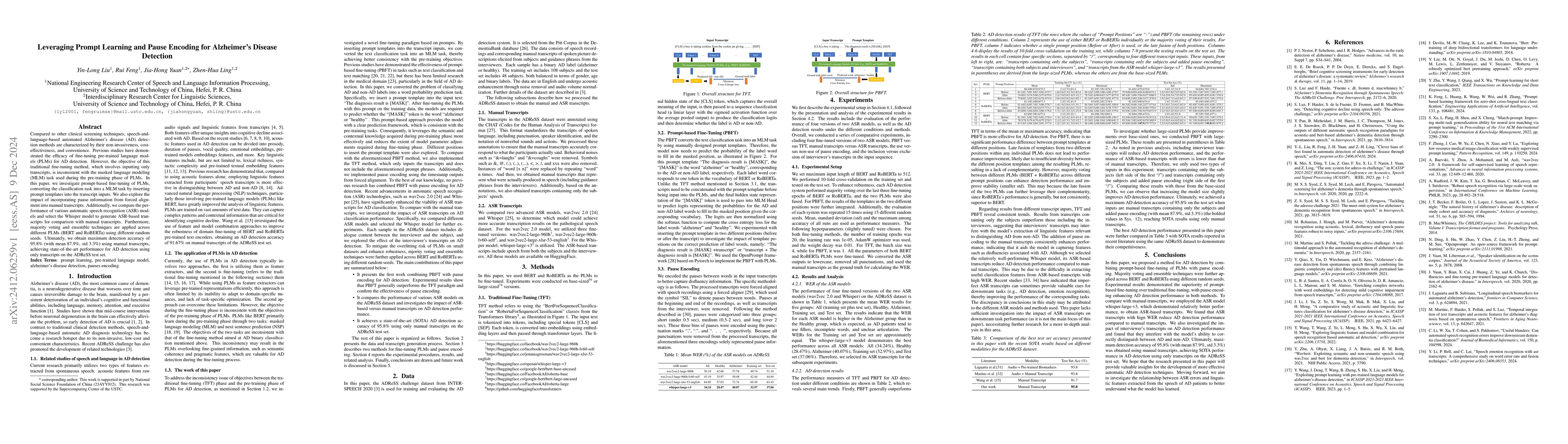 Thumbnail for Leveraging Prompt Learning and Pause Encoding for Alzheimer's Disease
  Detection