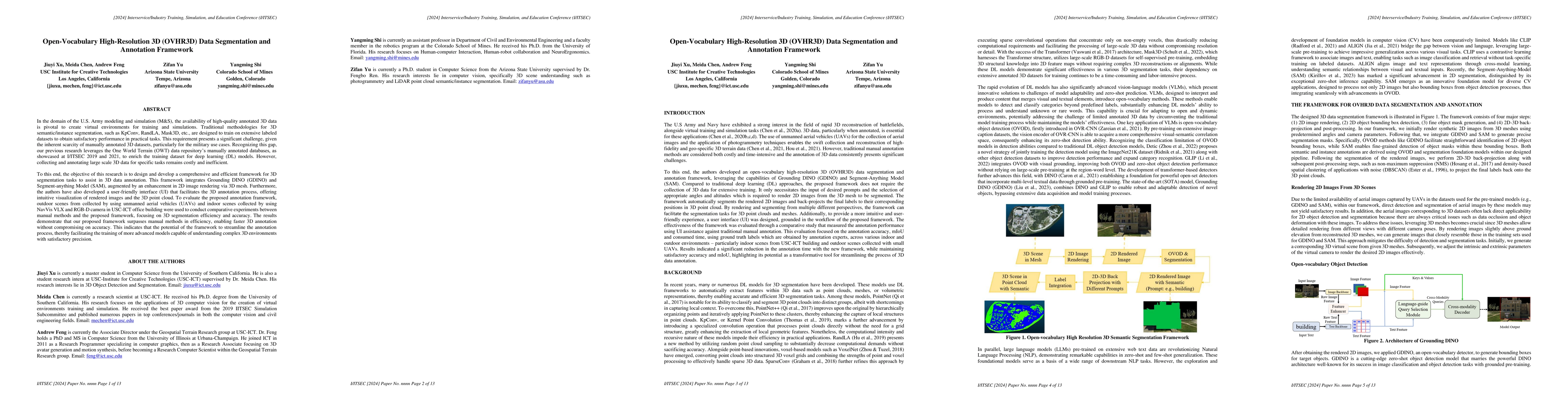 Thumbnail for Open-Vocabulary High-Resolution 3D (OVHR3D) Data Segmentation and
  Annotation Framework