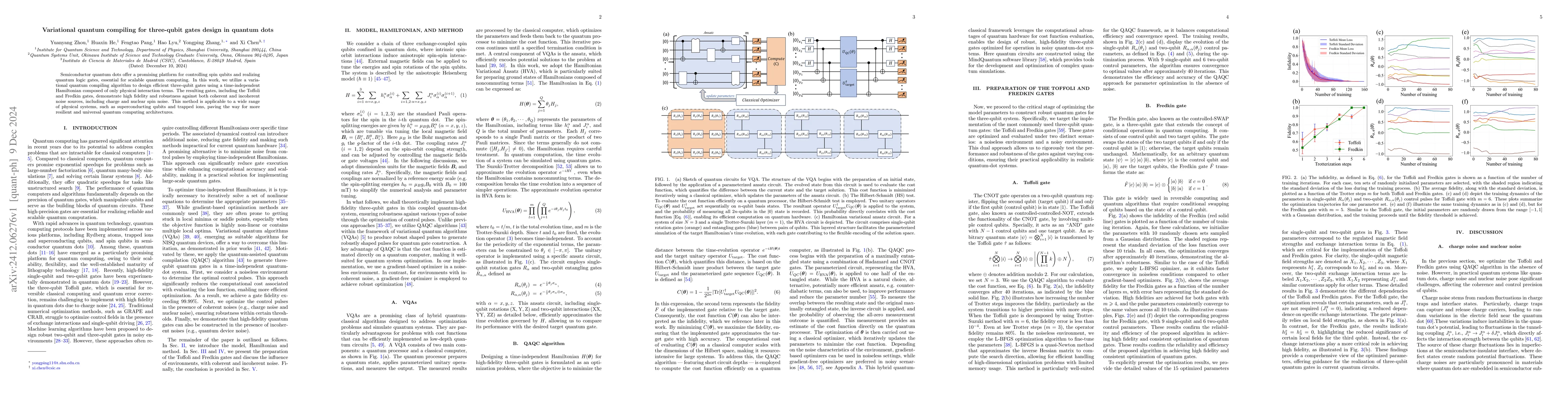Thumbnail for Variational quantum compiling for three-qubit gates design in quantum
  dots