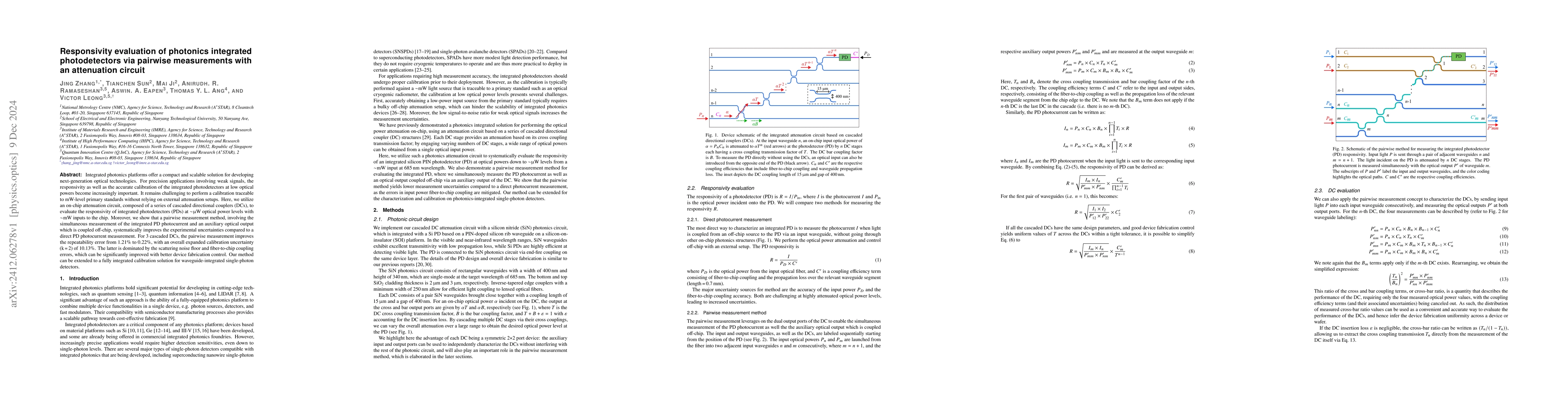 Thumbnail for Responsivity evaluation of photonics integrated photodetectors via
  pairwise measurements with an attenuation circuit