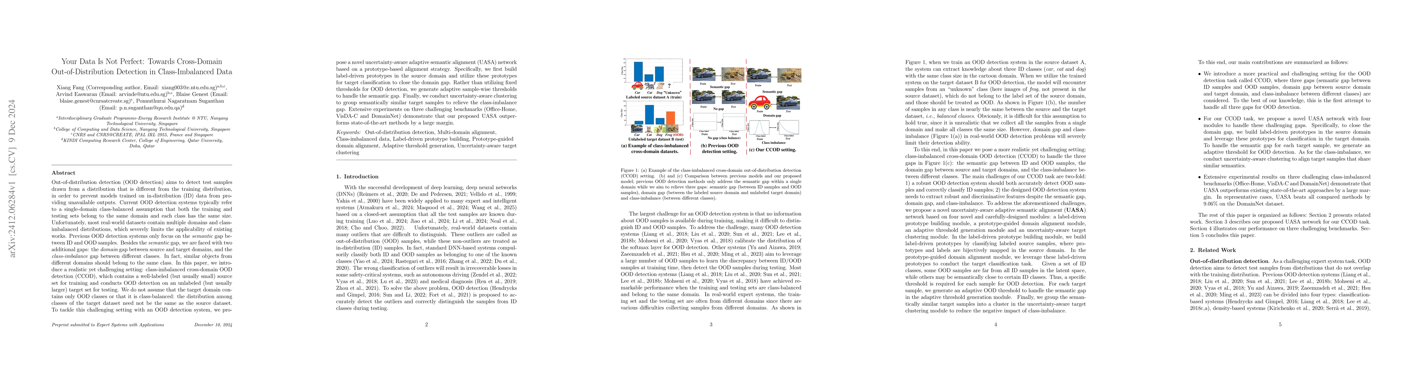 Thumbnail for Your Data Is Not Perfect: Towards Cross-Domain Out-of-Distribution
  Detection in Class-Imbalanced Data