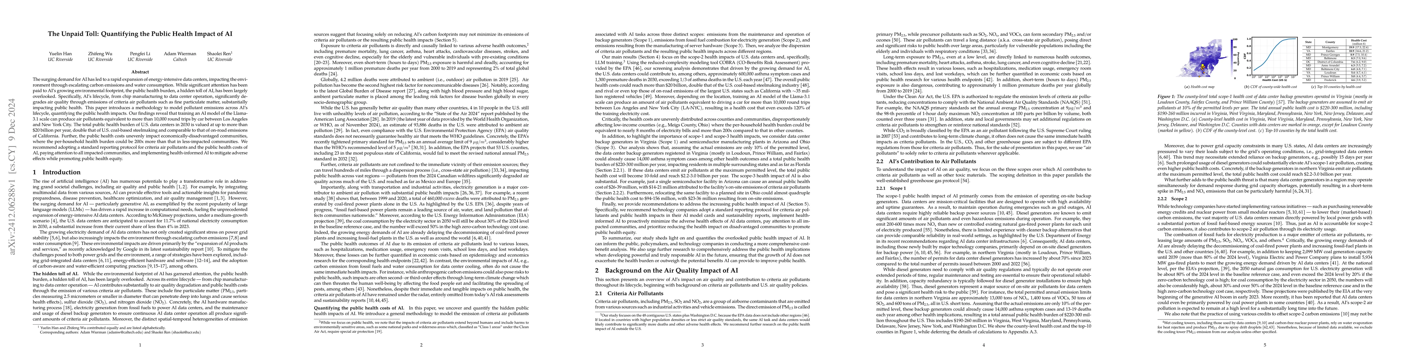 Thumbnail for The Unpaid Toll: Quantifying the Public Health Impact of AI