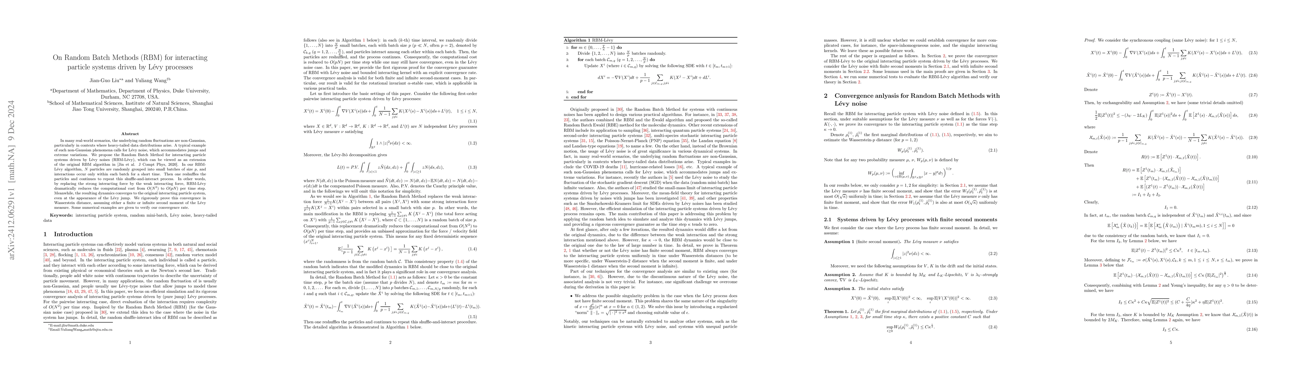 Thumbnail for On Random Batch Methods (RBM) for interacting particle systems driven by
  Lévy processes