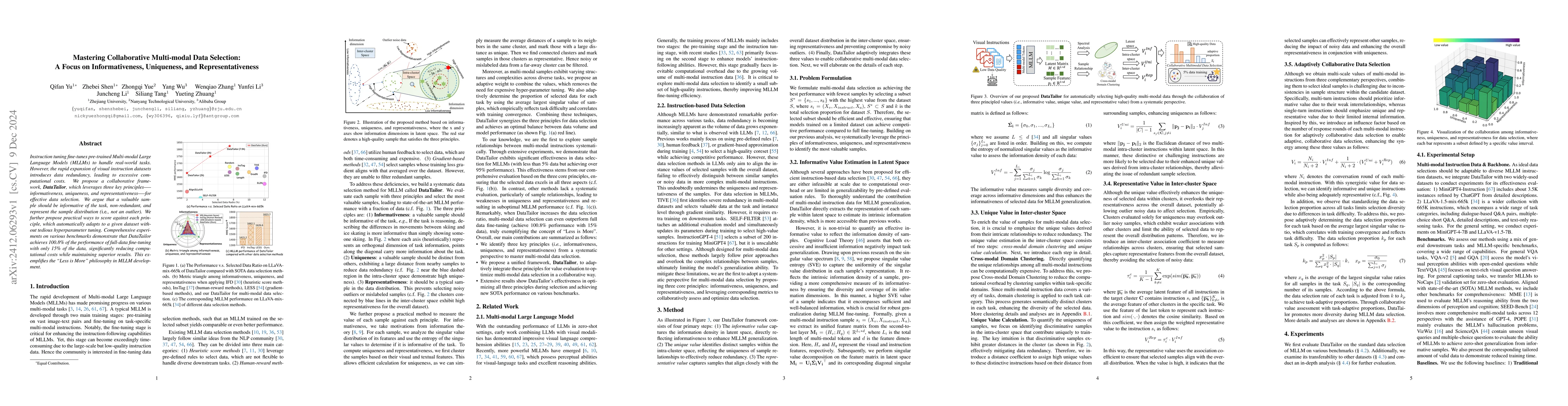 Thumbnail for Mastering Collaborative Multi-modal Data Selection: A Focus on
  Informativeness, Uniqueness, and Representativeness