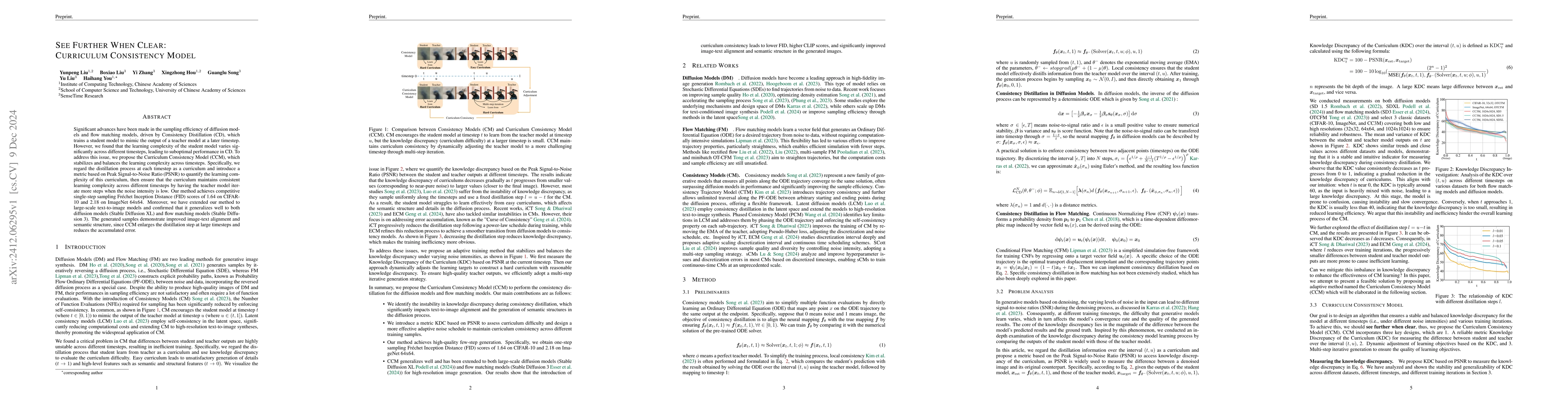 Thumbnail for See Further When Clear: Curriculum Consistency Model