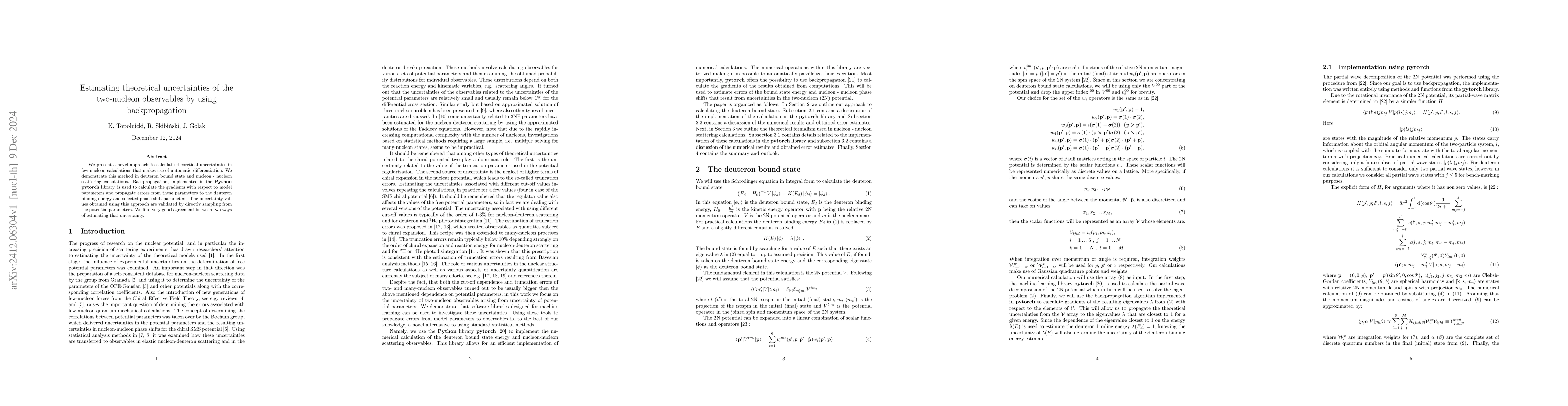 Thumbnail for Estimating theoretical uncertainties of the two-nucleon observables by
  using backpropagation