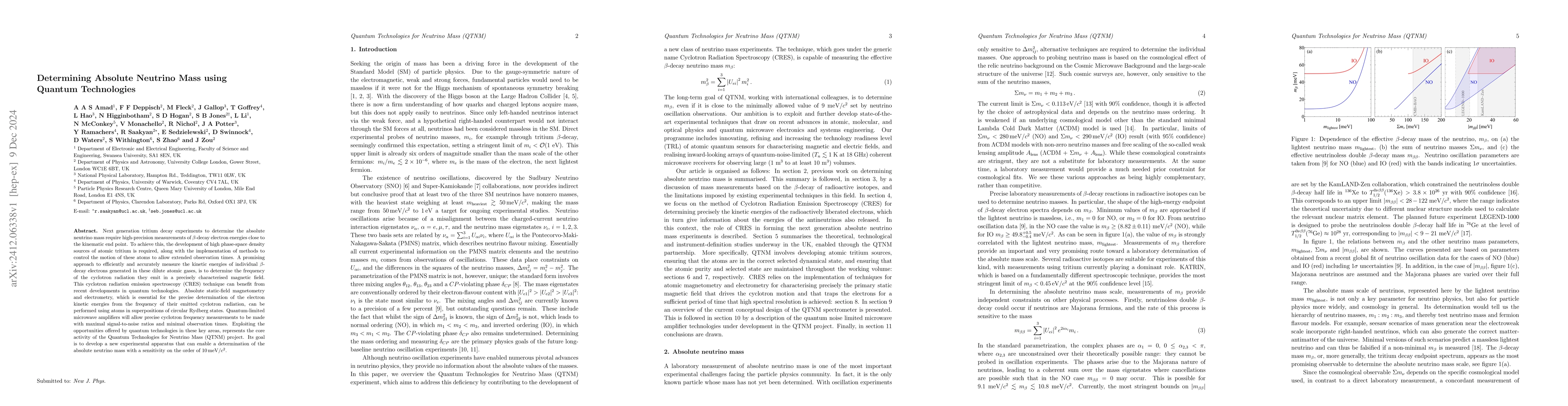 Thumbnail for Determining Absolute Neutrino Mass using Quantum Technologies