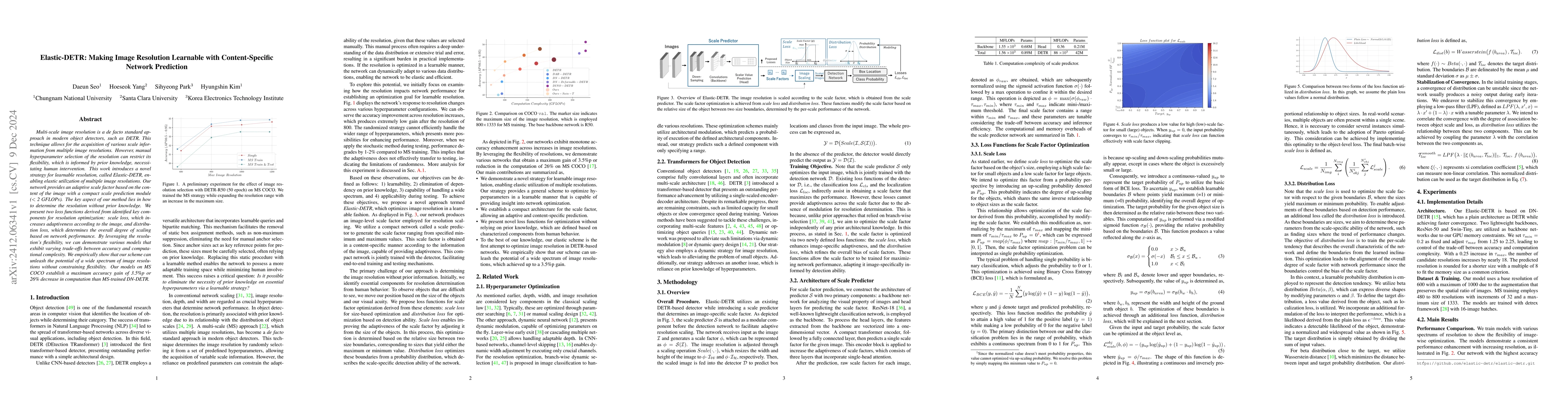 Thumbnail for Elastic-DETR: Making Image Resolution Learnable with Content-Specific
  Network Prediction