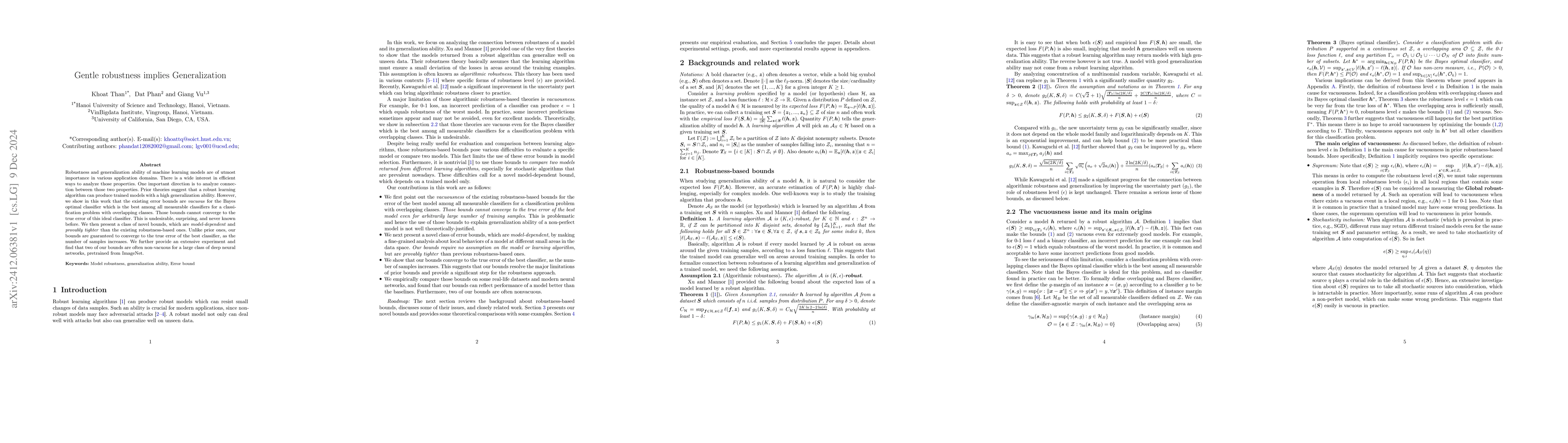 Thumbnail for Gentle robustness implies Generalization