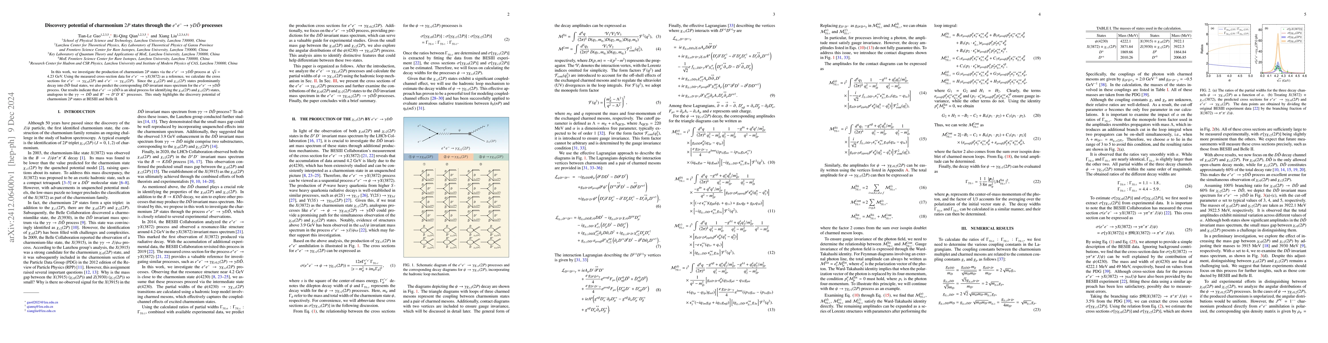 Thumbnail for Discovery potential of charmonium $2P$ states through the $e^+e^- \to
  γD\bar{D}$ processes