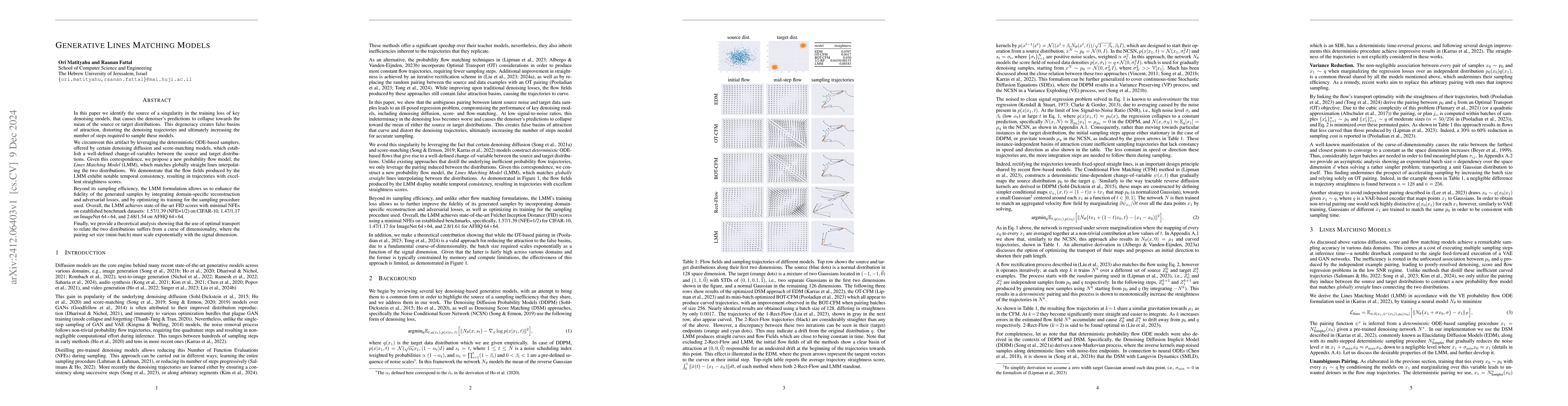 Thumbnail for Generative Lines Matching Models
