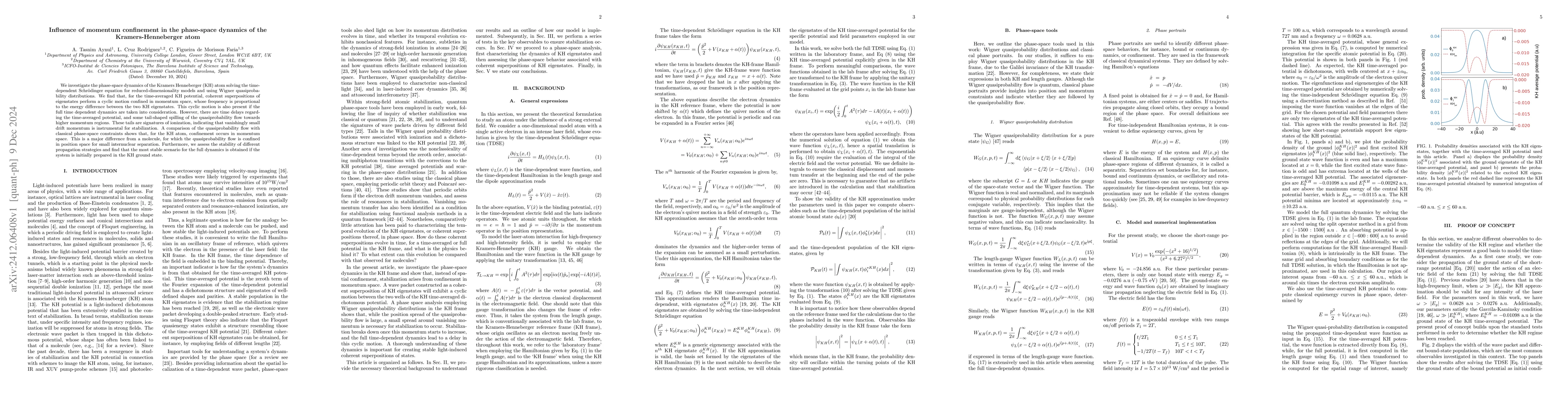 Thumbnail for Influence of momentum confinement in the phase-space dynamics of the
  Kramers-Henneberger atom