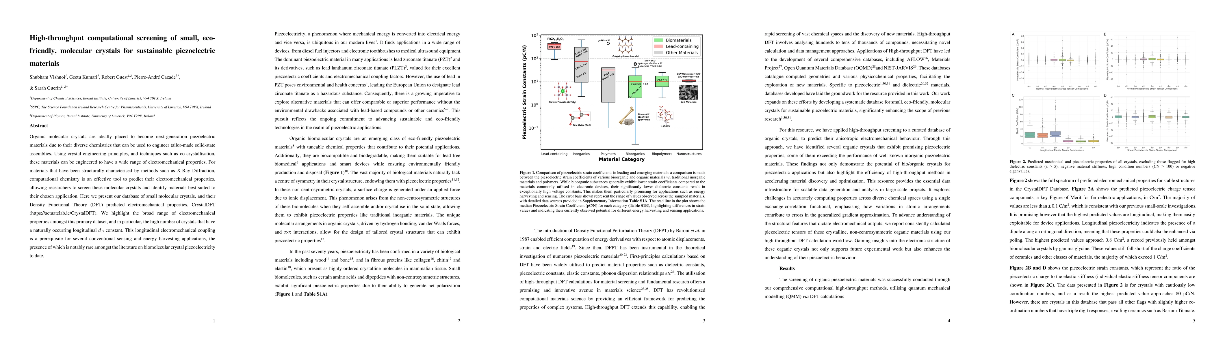Thumbnail for High-throughput computational screening of small, eco-friendly,
  molecular crystals for sustainable piezoelectric materials