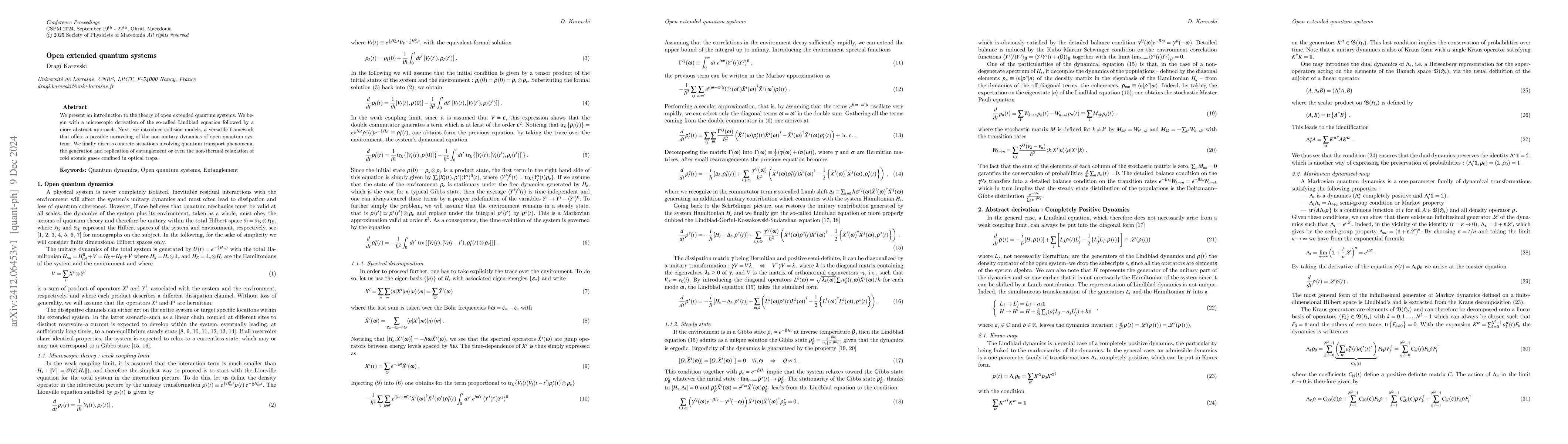 Thumbnail for Open extended quantum systems