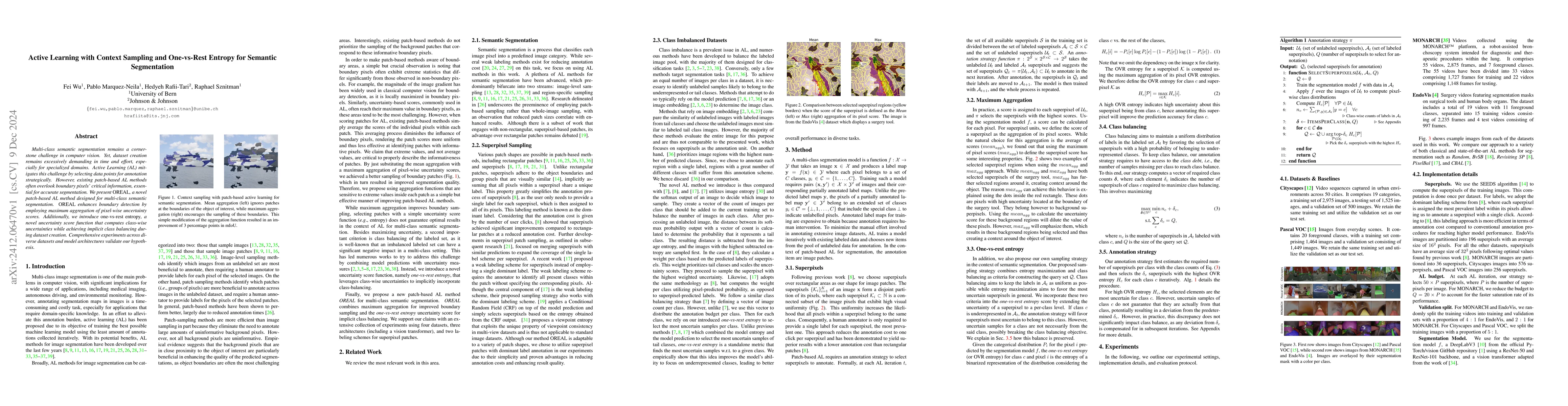 Thumbnail for Active Learning with Context Sampling and One-vs-Rest Entropy for
  Semantic Segmentation