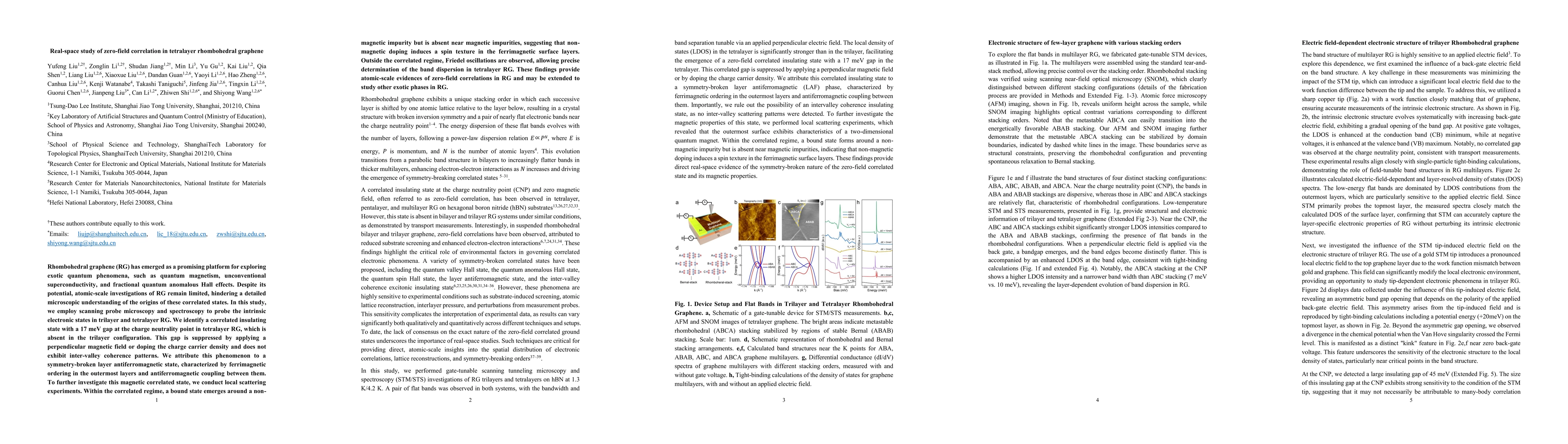 Thumbnail for Real-space study of zero-field correlation in tetralayer rhombohedral
  graphene