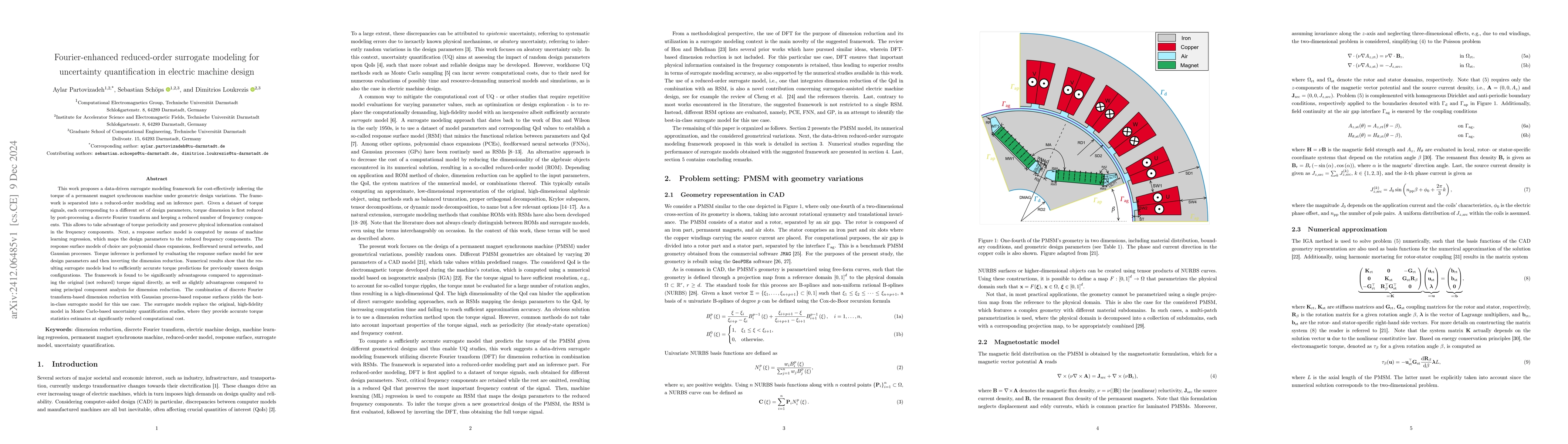 Thumbnail for Fourier-enhanced reduced-order surrogate modeling for uncertainty
  quantification in electric machine design