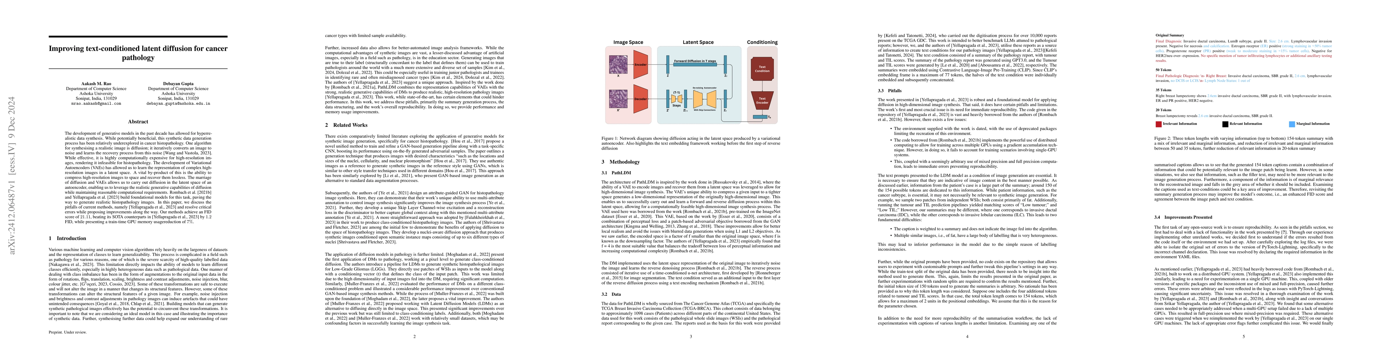 Thumbnail for Improving text-conditioned latent diffusion for cancer pathology