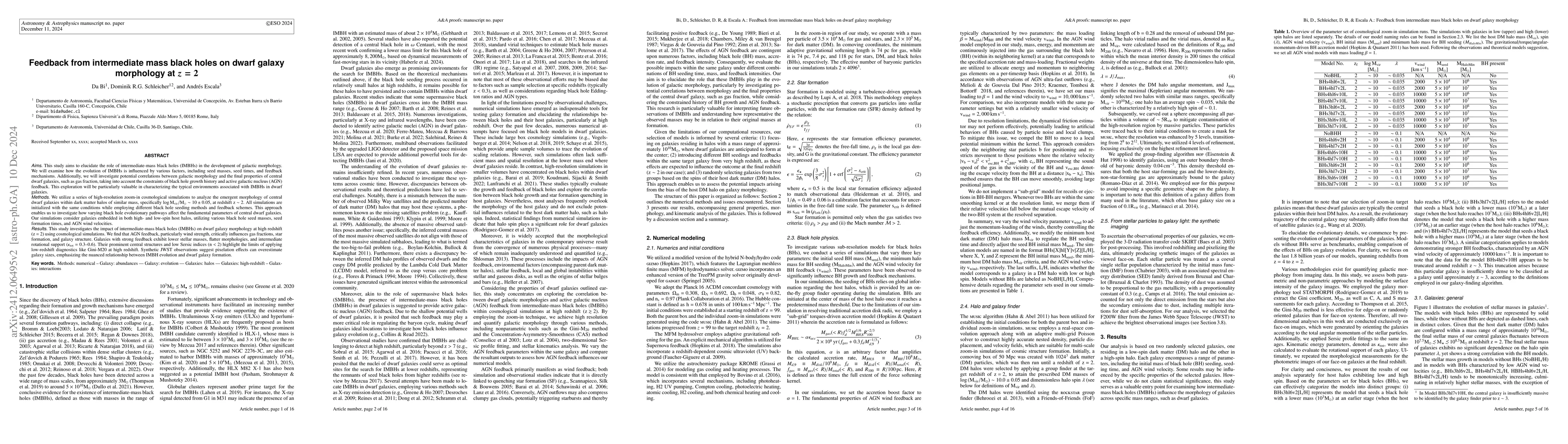 Thumbnail for Feedback from intermediate mass black holes on dwarf galaxy morphology
  at z=2