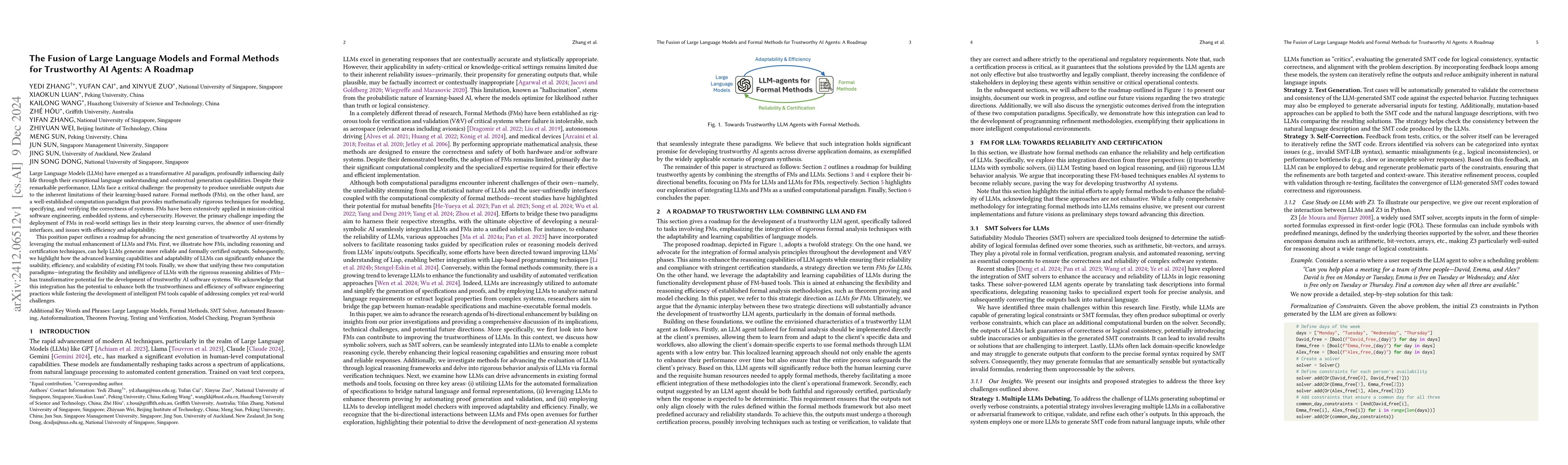 Thumbnail for The Fusion of Large Language Models and Formal Methods for Trustworthy
  AI Agents: A Roadmap