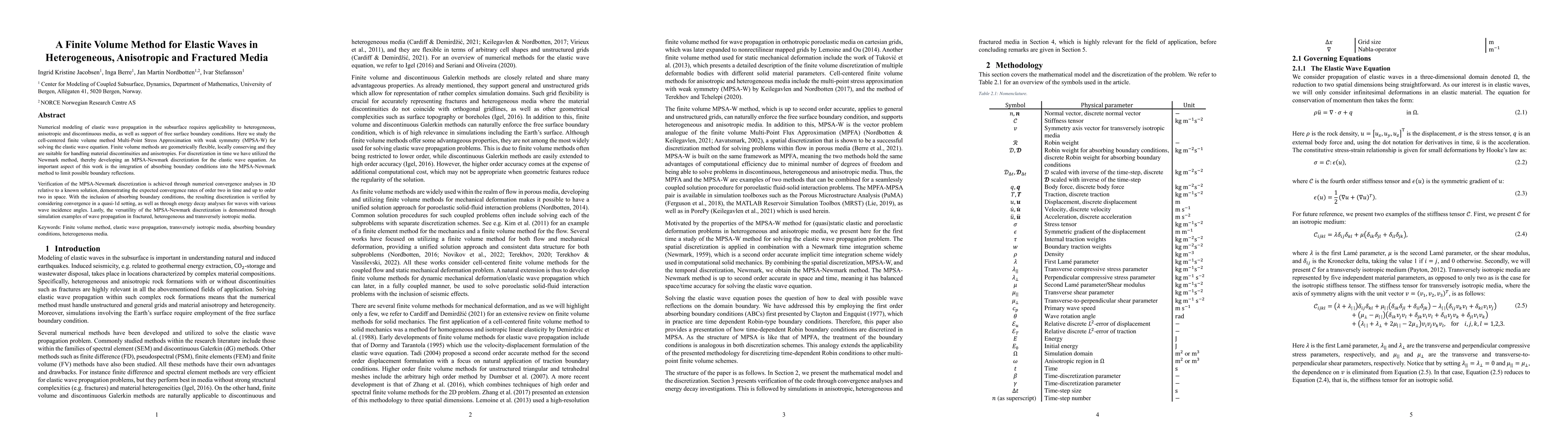 Thumbnail for A Finite Volume Method for Elastic Waves in Heterogeneous, Anisotropic
  and Fractured Media