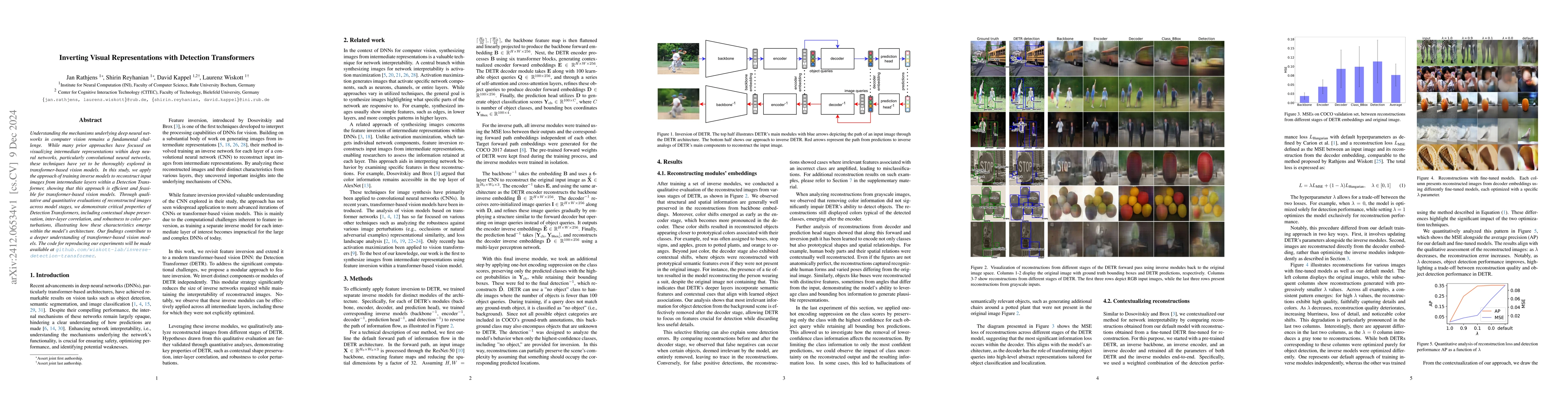 Thumbnail for Inverting Visual Representations with Detection Transformers