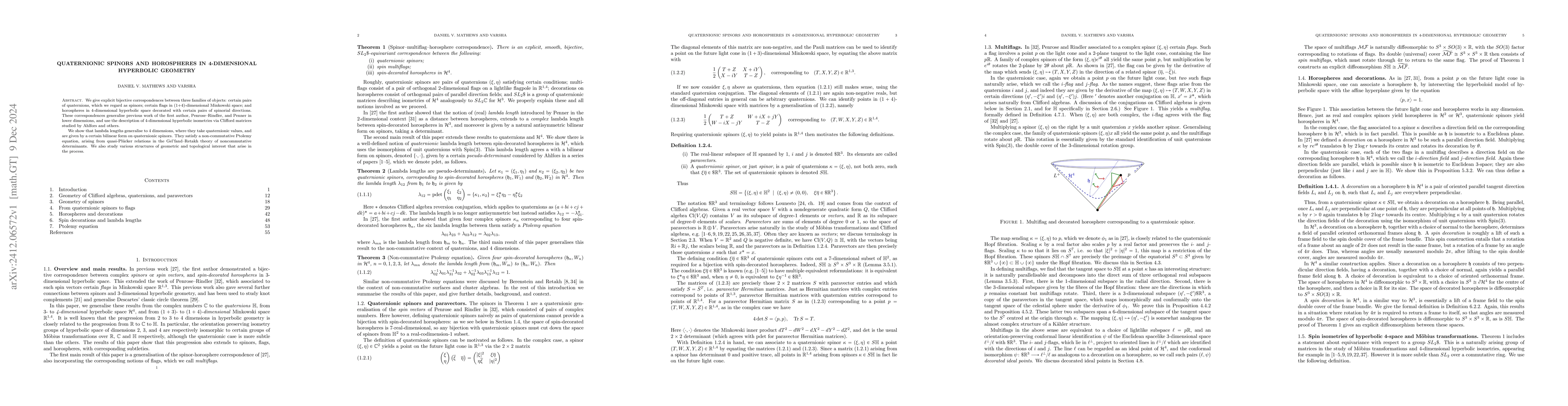 Thumbnail for Quaternionic spinors and horospheres in 4-dimensional hyperbolic
  geometry