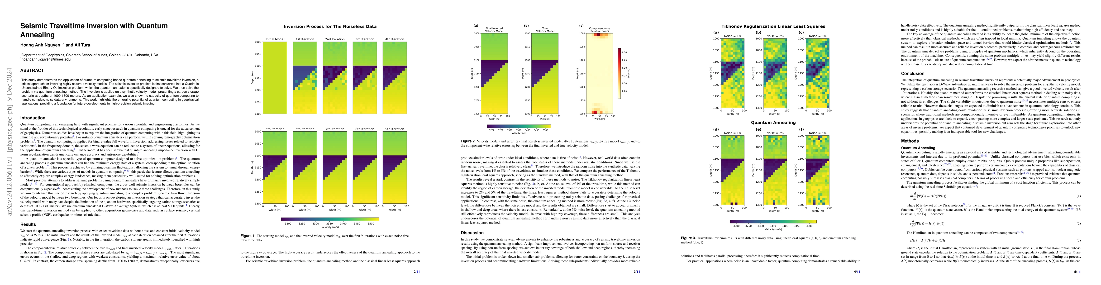 Thumbnail for Seismic Traveltime Inversion with Quantum Annealing