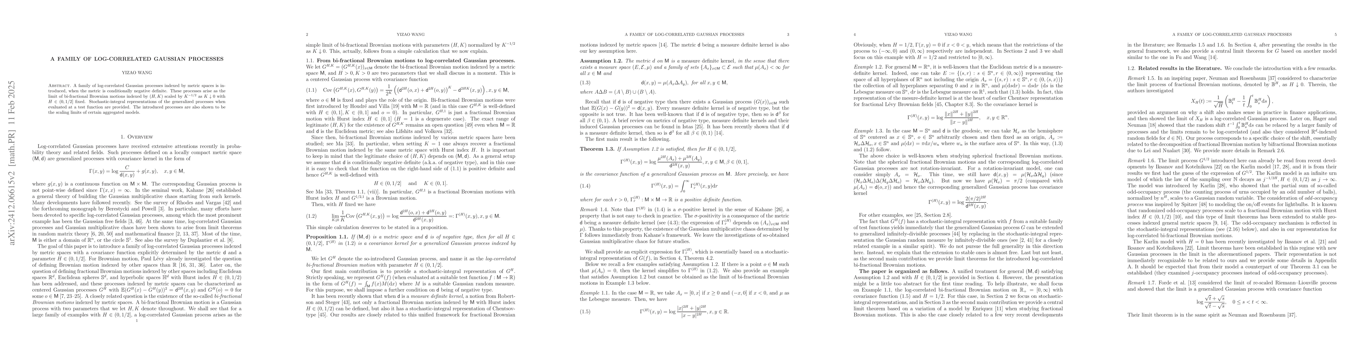 Thumbnail for A family of log-correlated Gaussian processes