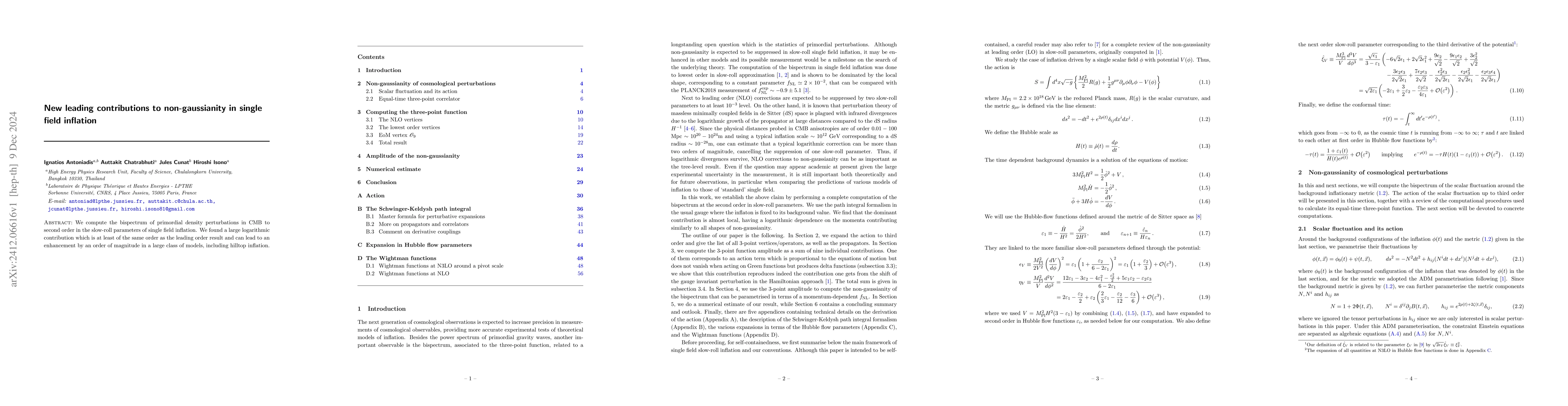 Thumbnail for New leading contributions to non-gaussianity in single field inflation