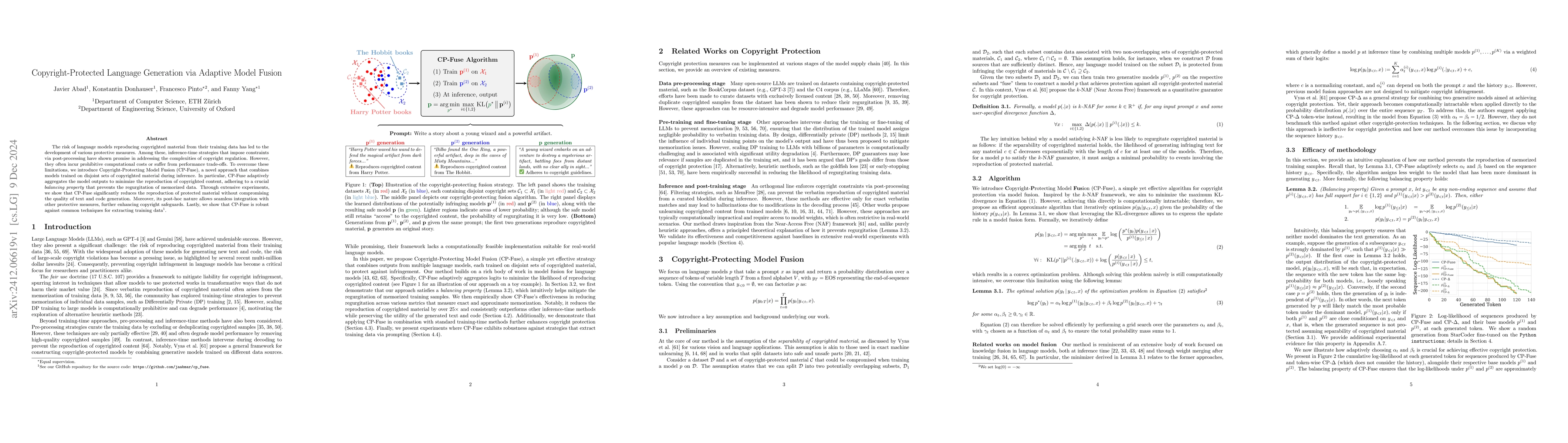 Thumbnail for Copyright-Protected Language Generation via Adaptive Model Fusion