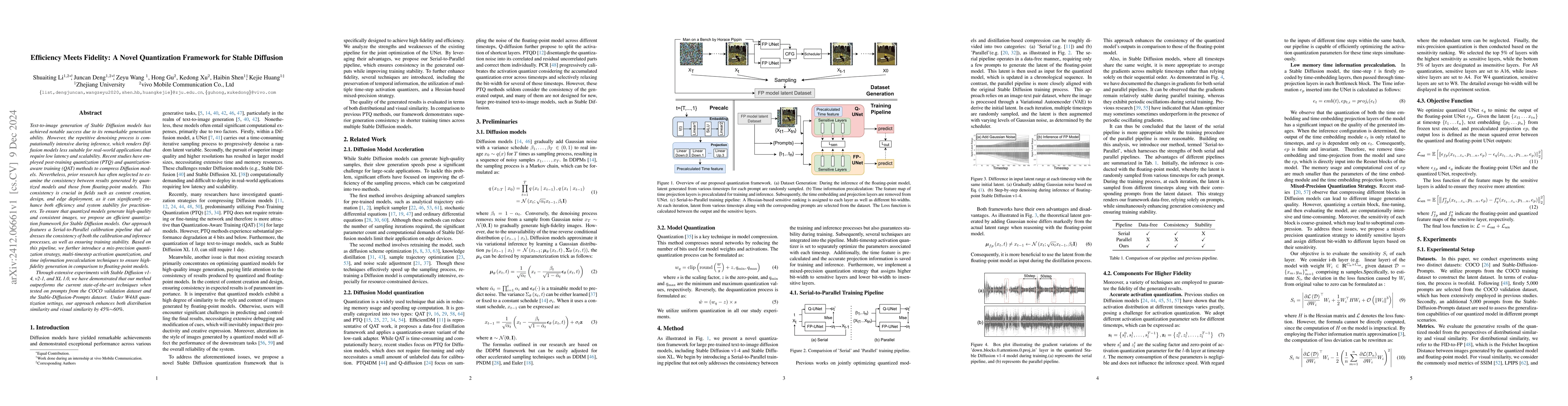 Thumbnail for Efficiency Meets Fidelity: A Novel Quantization Framework for Stable
  Diffusion
