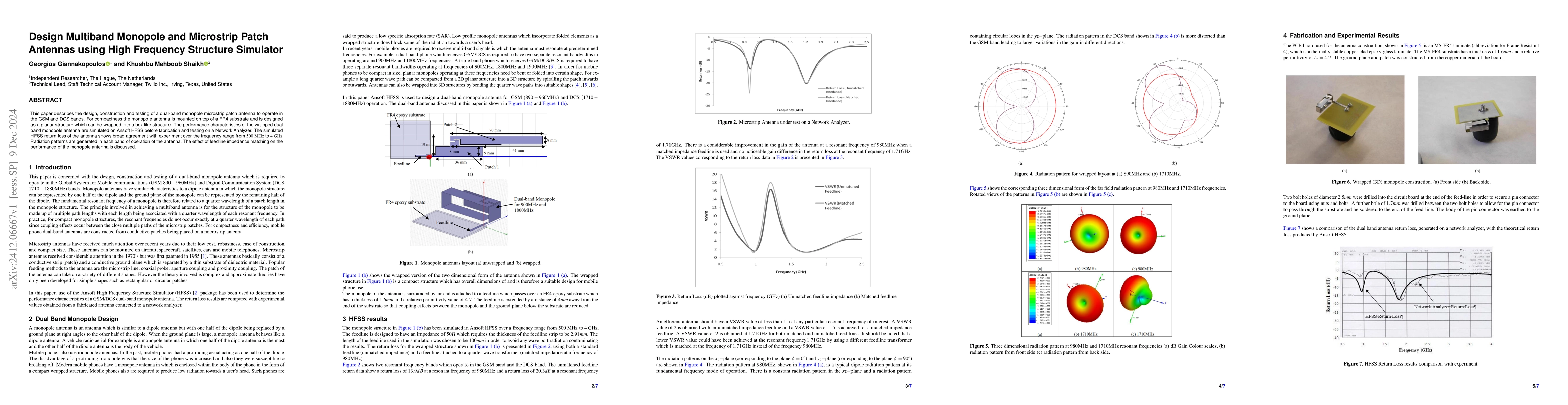 Thumbnail for Design Multiband Monopole and Microstrip Patch Antennas using High
  Frequency Structure Simulator
