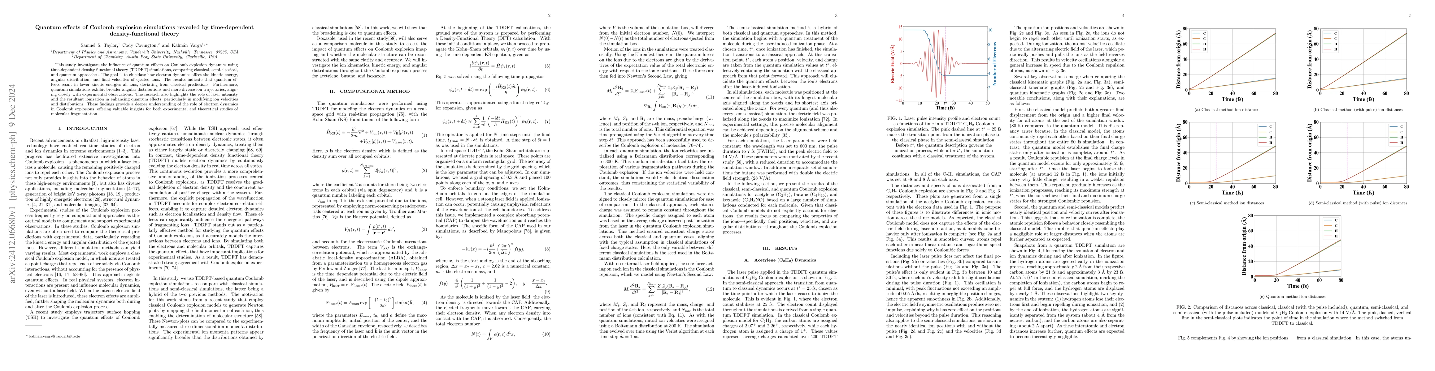 Thumbnail for Quantum effects of Coulomb explosion simulations revealed by
  time-dependent density-functional theory