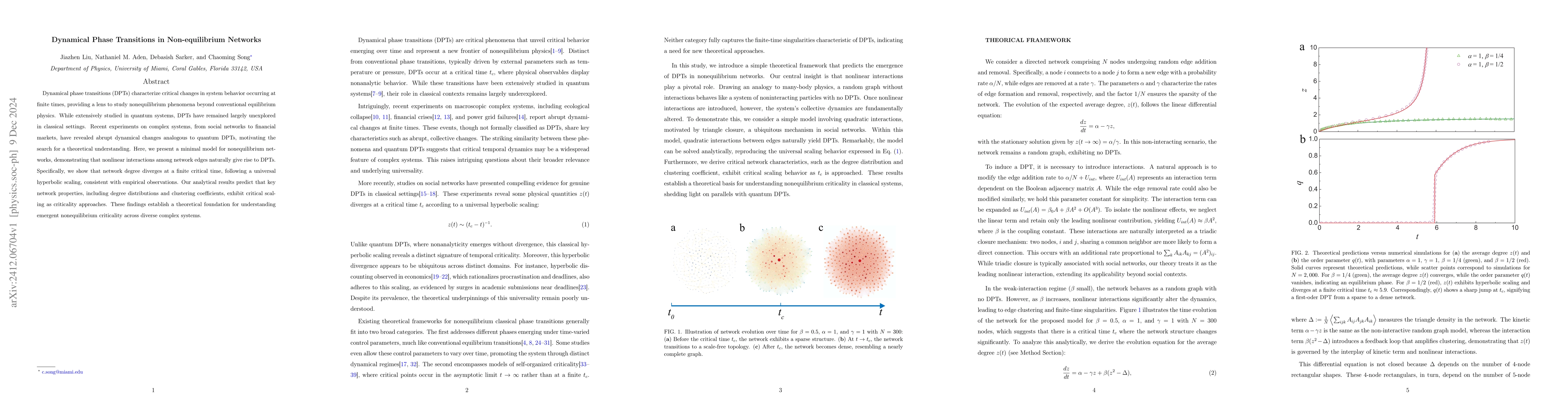 Thumbnail for Dynamical Phase Transitions in Non-equilibrium Networks