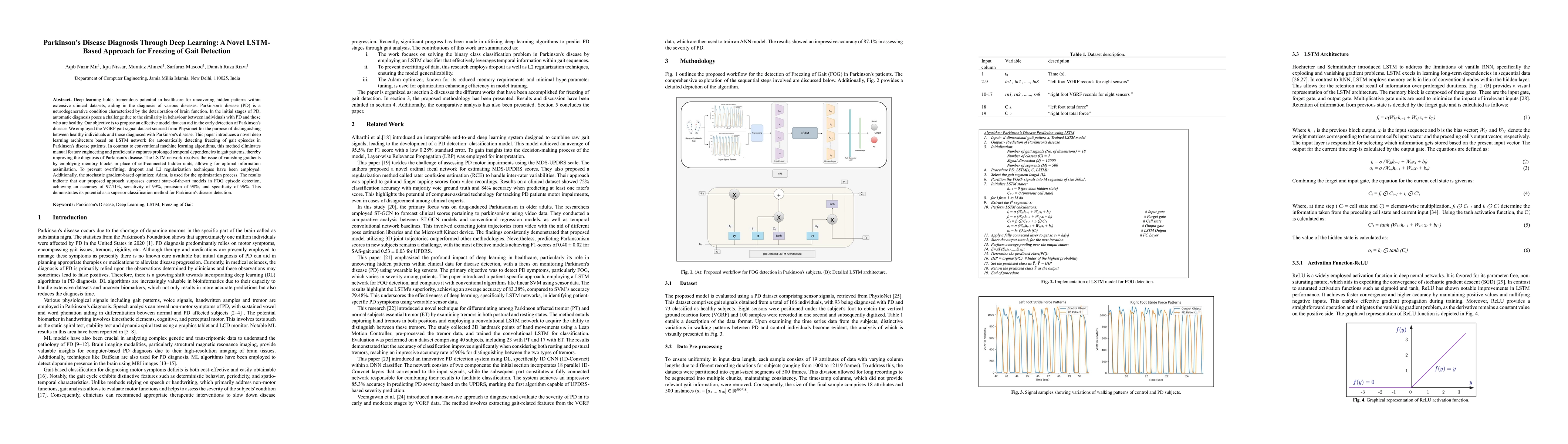 Thumbnail for Parkinson's Disease Diagnosis Through Deep Learning: A Novel LSTM-Based
  Approach for Freezing of Gait Detection