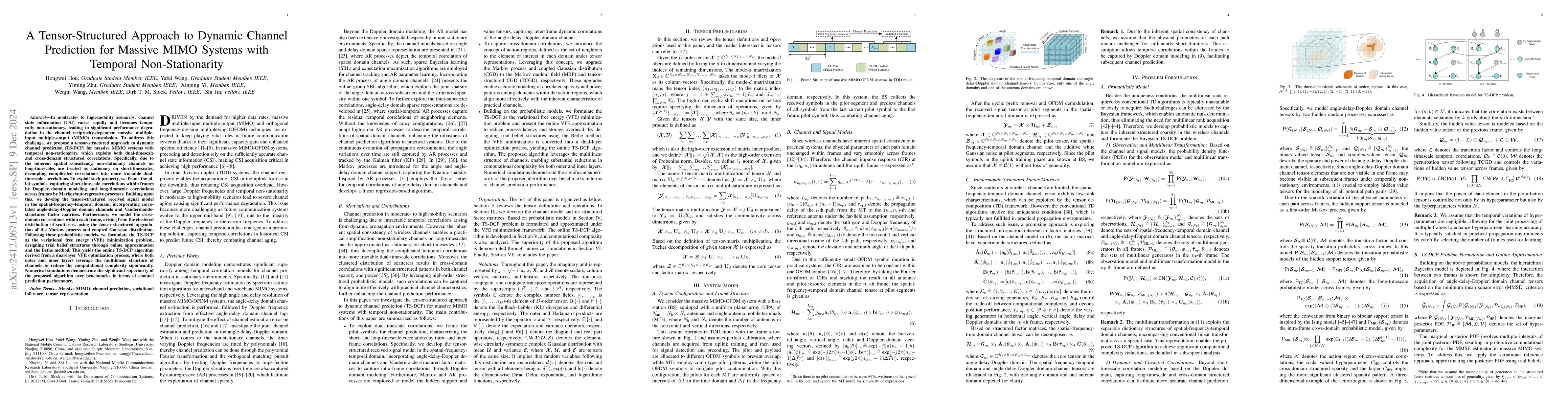 Thumbnail for A Tensor-Structured Approach to Dynamic Channel Prediction for Massive
  MIMO Systems with Temporal Non-Stationarity