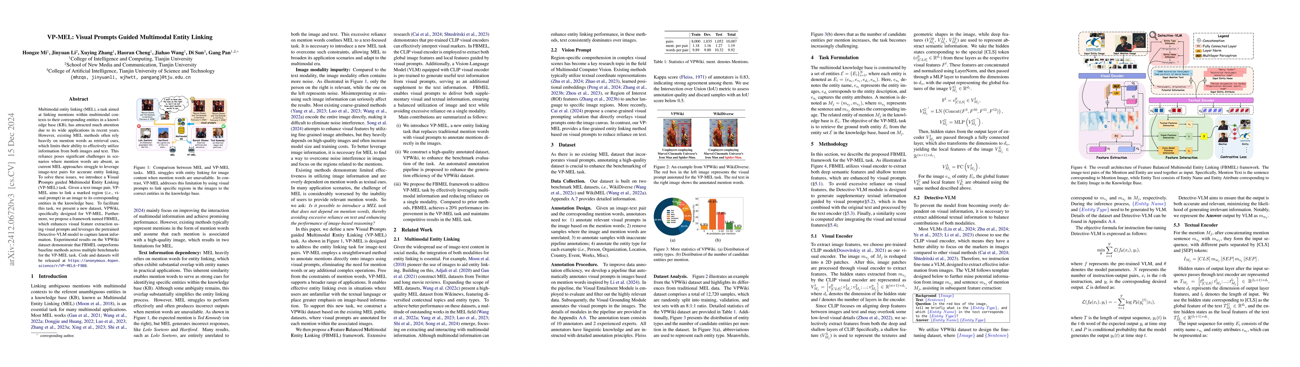 Thumbnail for VP-MEL: Visual Prompts Guided Multimodal Entity Linking