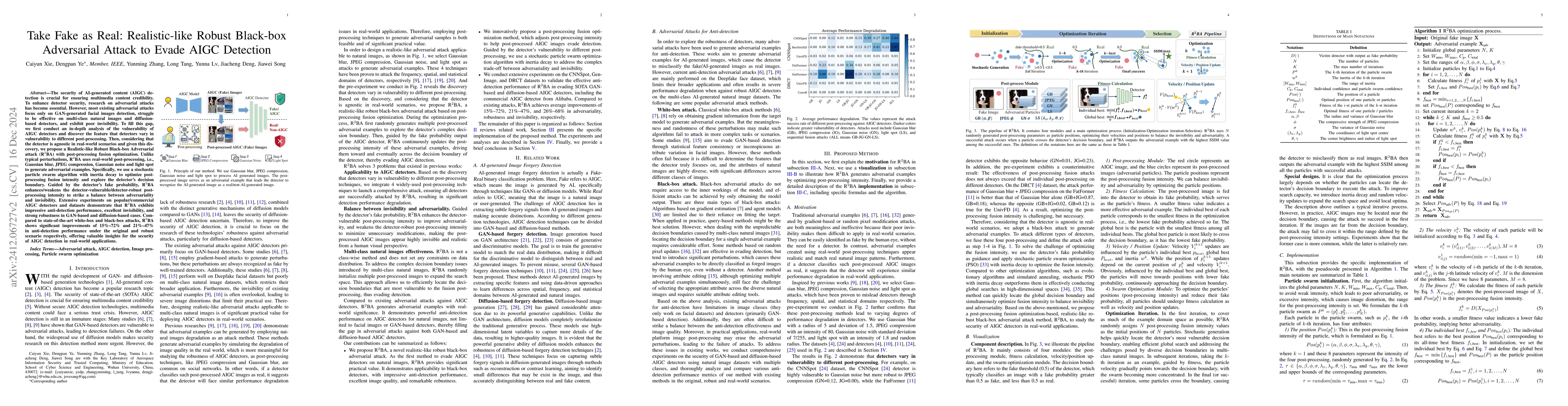 Thumbnail for Take Fake as Real: Realistic-like Robust Black-box Adversarial Attack to
  Evade AIGC Detection