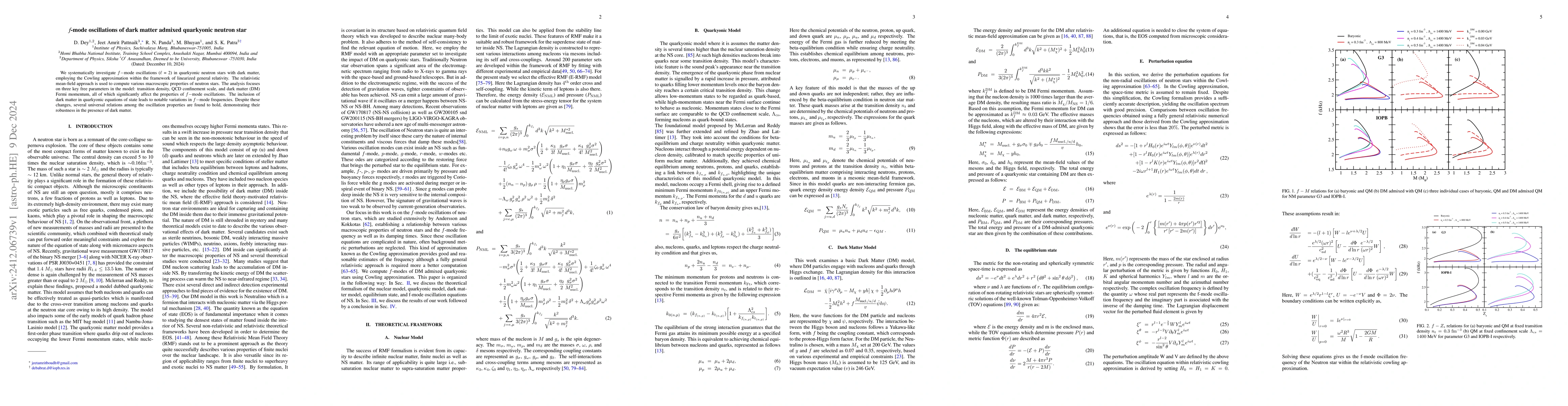 Thumbnail for $f$-mode oscillations of dark matter admixed quarkyonic neutron star