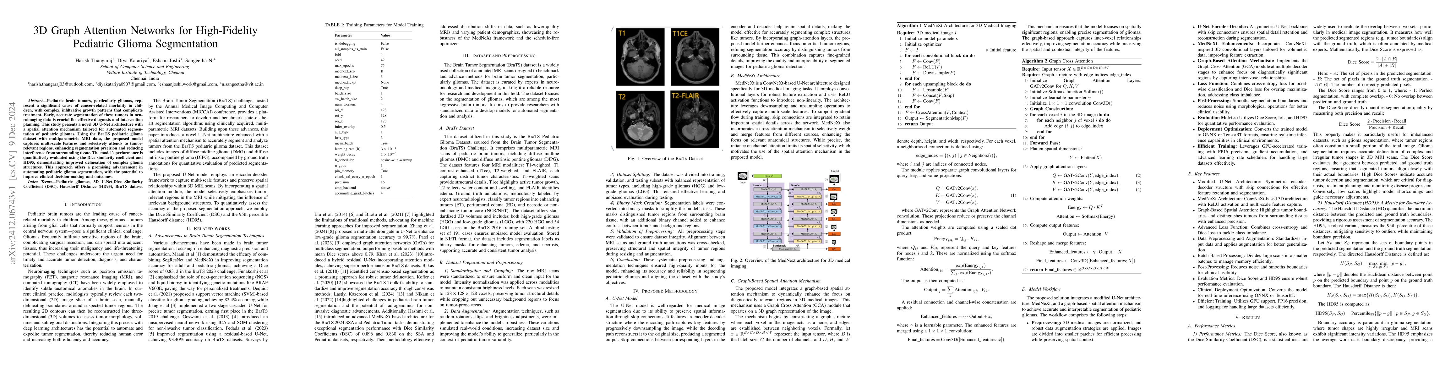 Thumbnail for 3D Graph Attention Networks for High Fidelity Pediatric Glioma
  Segmentation