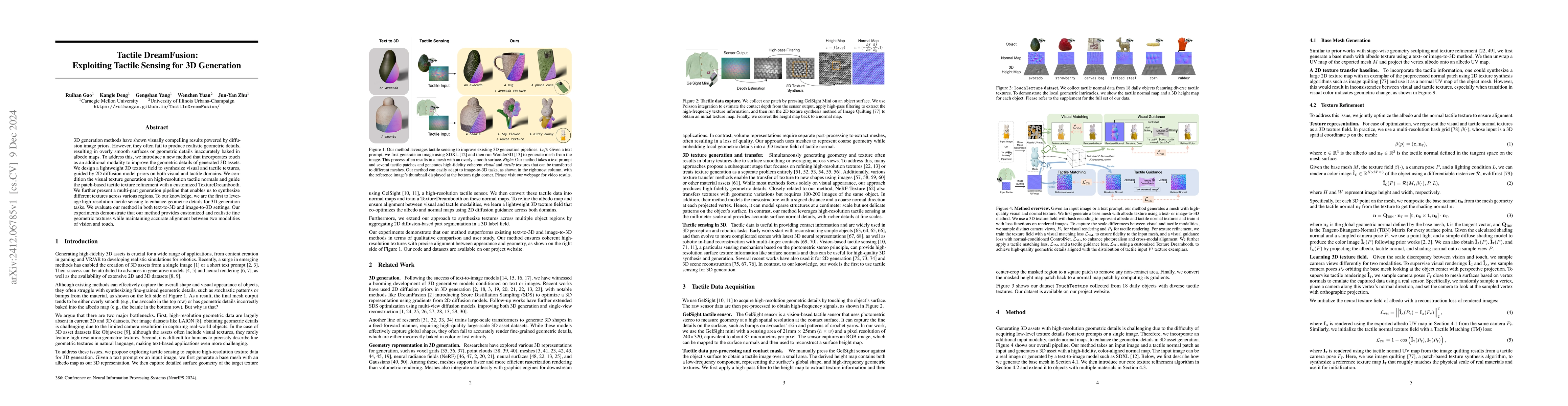 Thumbnail for Tactile DreamFusion: Exploiting Tactile Sensing for 3D Generation